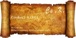 Csuhaj Kitti névjegykártya